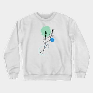 Drawing line floral motifs Crewneck Sweatshirt